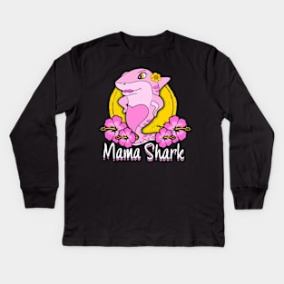 Mama shark Kids Long Sleeve T-Shirt